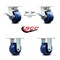 Service Caster 4 Inch Kingpinless Solid Poly Wheel Caster Brakes and Swivel Locks 2 Rigid, 2PK SCC-KP30S420-SPUR-SLB-BSL-2-R-2 - alternate 6